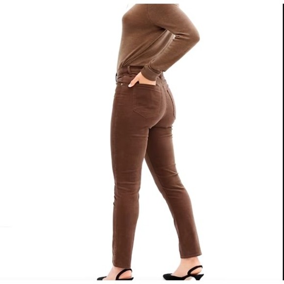 NWT Gap High Rise Vintage Slim Corduroy Pants Women’s Sz 18 Regular Brown - Picture 3 of 9